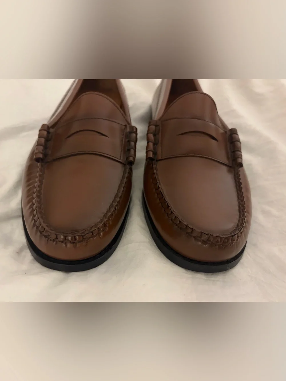 J. Crew Men’s Brown Leather Camden Loafers Size 8 NWOT